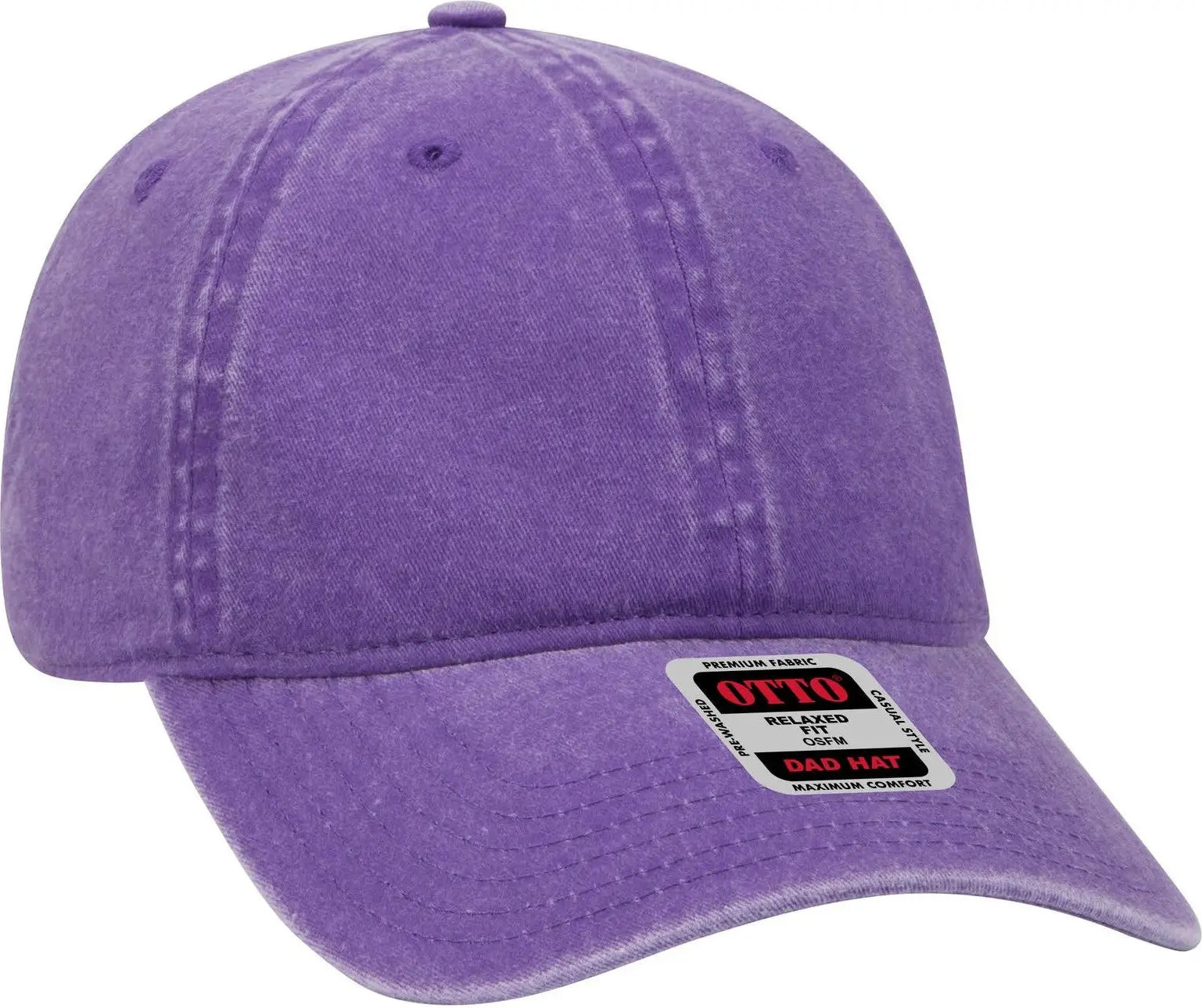 Otto 18-202 6 Panel Low Profile Dad Cap - Purple - 1/2’’ - 7 5/8’’
