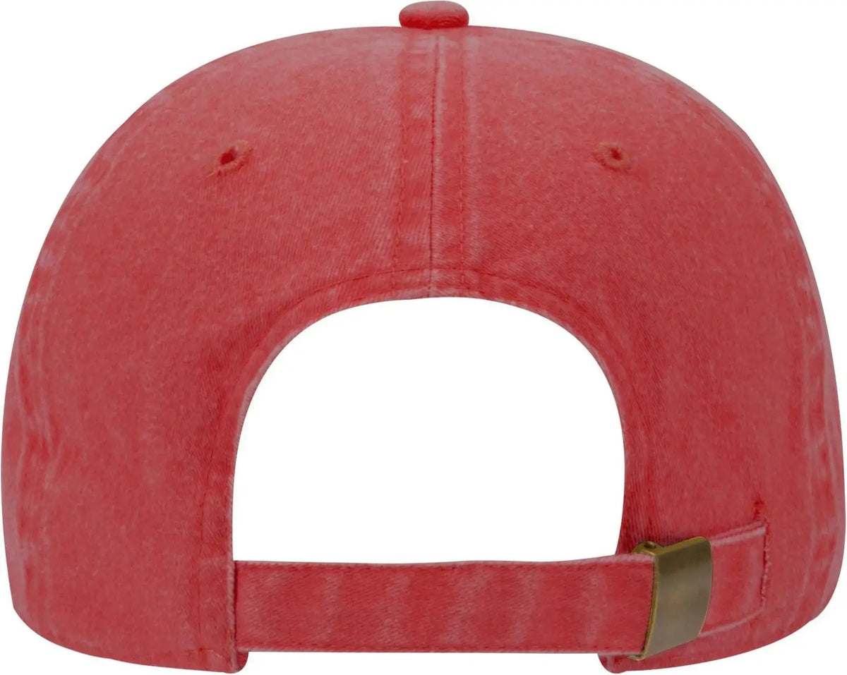 Otto 18-202 6 Panel Low Profile Dad Cap - Red - 1/2’’ - 7 5/8’’