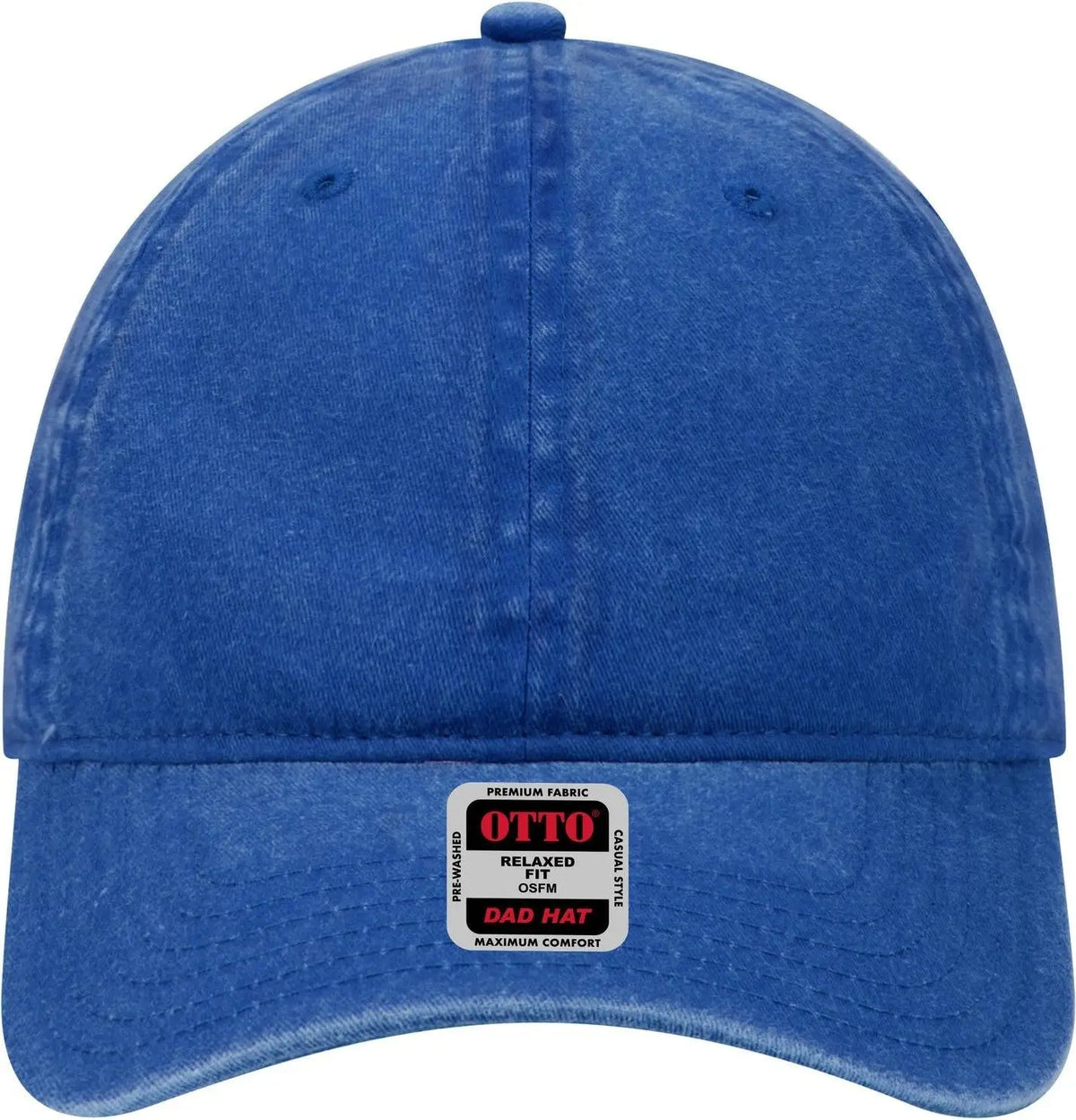 Otto 18-202 6 Panel Low Profile Dad Cap - Royal - 1/2’’ - 7 5/8’’