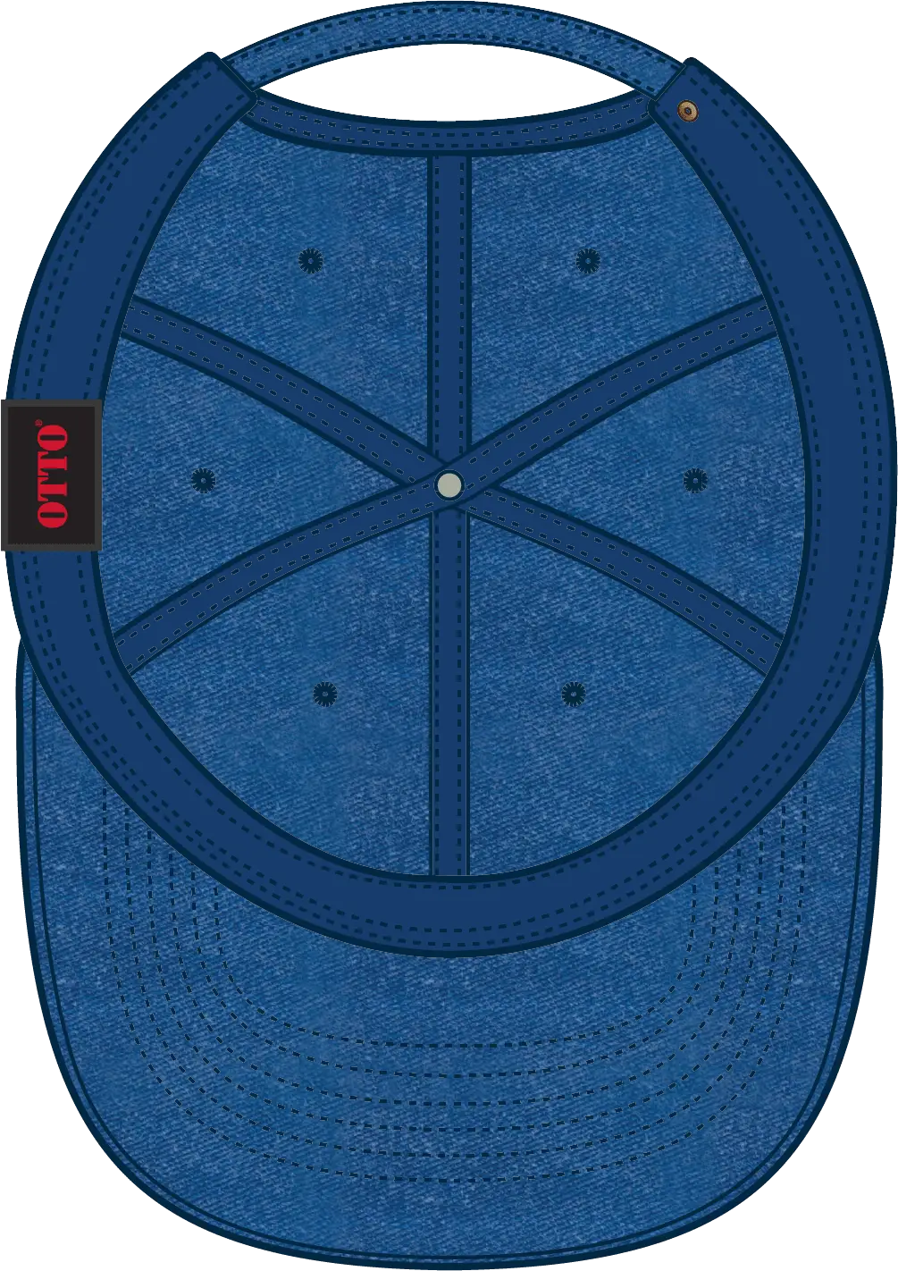 Otto 18-202 6 Panel Low Profile Dad Cap - Royal - 1/2’’ - 7 5/8’’