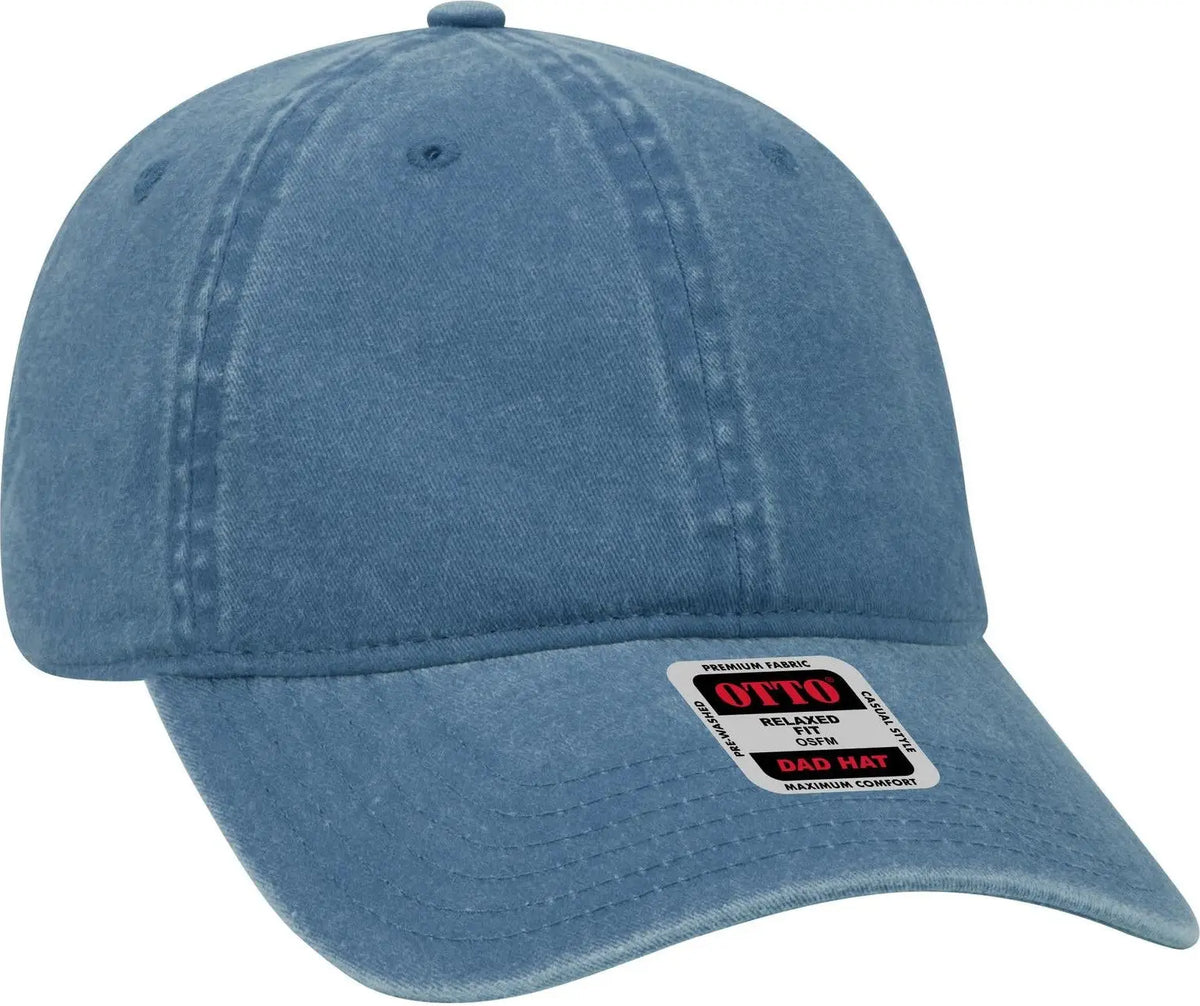 Otto 18-202 6 Panel Low Profile Dad Cap - Sky Blue - 1/2’’ - 7 5/8’’