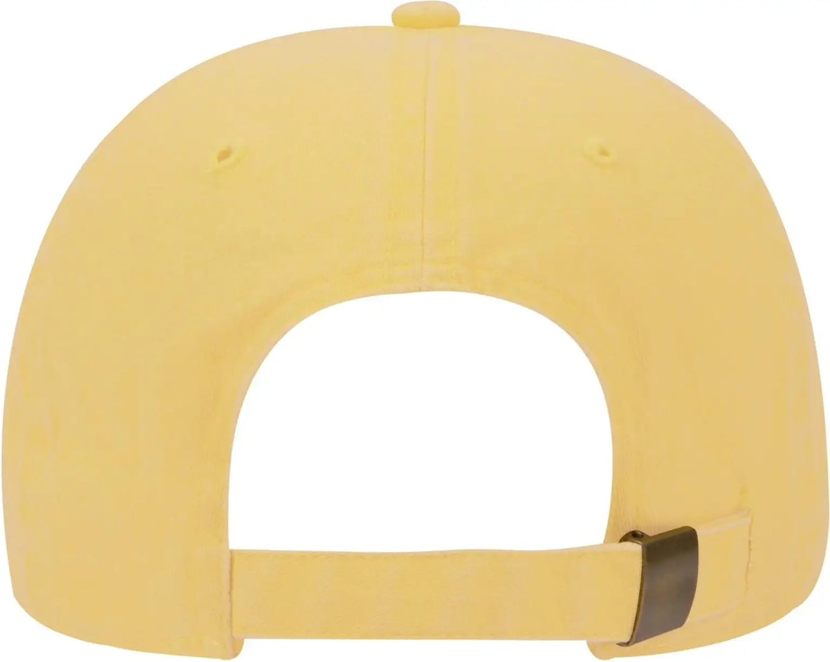 Otto 18-202 6 Panel Low Profile Dad Cap - Yellow - 1/2’’ - 7 5/8’’