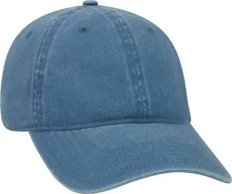Otto 18 202 Washed Pigment Dyed Cotton Twill Low Profile Pro Style Unstructured Soft Crown Cap Sky Blue Columbia
