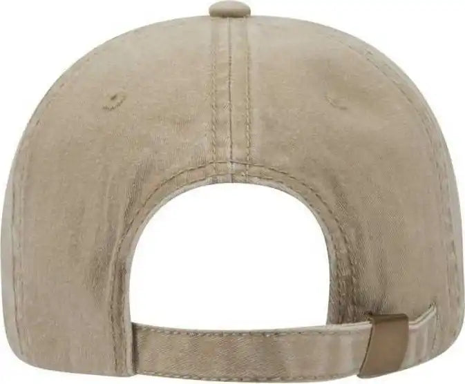 Otto 18 202 Washed Pigment Dyed Cotton Twill Low Profile Pro Style Unstructured Soft Crown Cap Khaki / one Size Fits