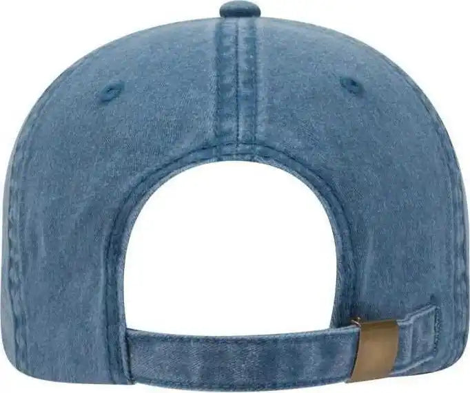Otto 18 202 Washed Pigment Dyed Cotton Twill Low Profile Pro Style Unstructured Soft Crown Cap Sky Blue Columbia