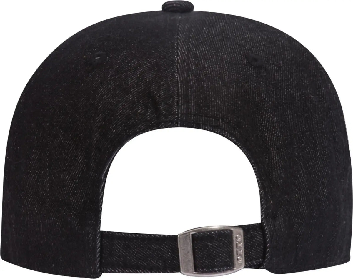 Otto 18-204 6 Panel Low Profile Dad Cap - Black - 1/2’’ - 7 5/8’’