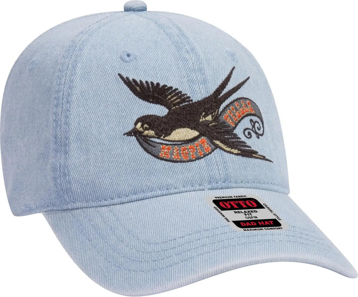 Otto 18-204 6 Panel Low Profile Dad Cap - Lt. Blue - 1/2’’ - 7 5/8’’