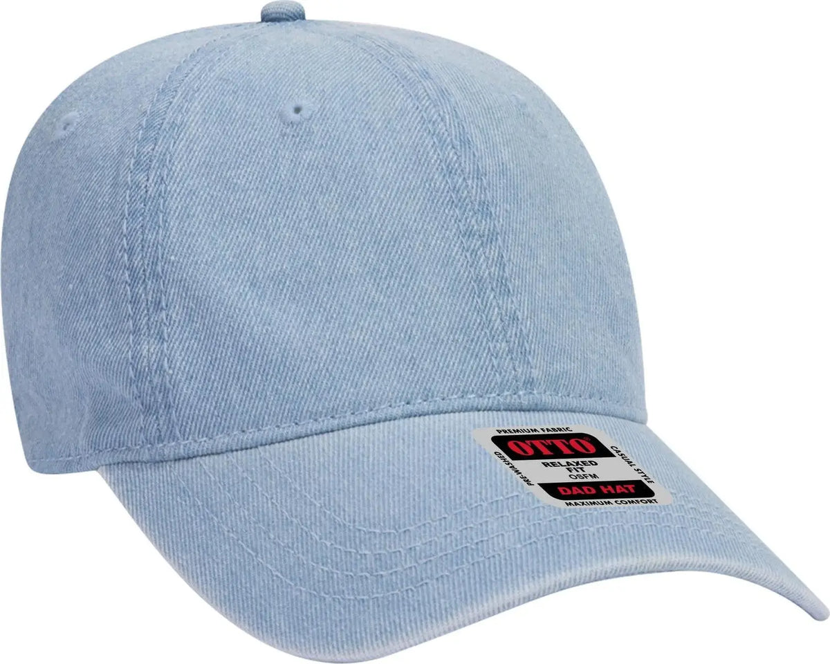 Otto 18-204 6 Panel Low Profile Dad Cap - Lt. Blue - 1/2’’ - 7 5/8’’