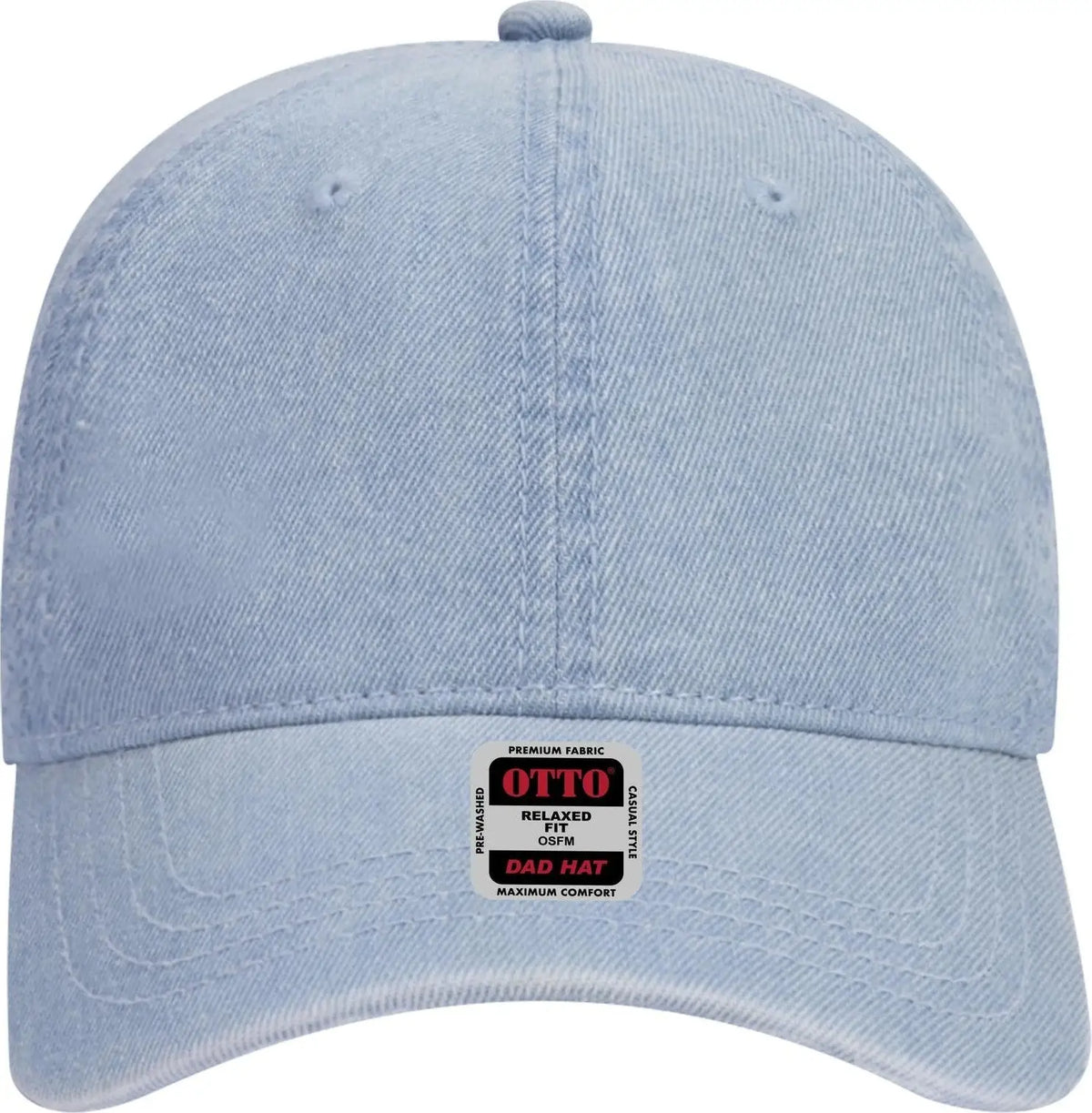 Otto 18-204 6 Panel Low Profile Dad Cap - Lt. Blue - 1/2’’ - 7 5/8’’