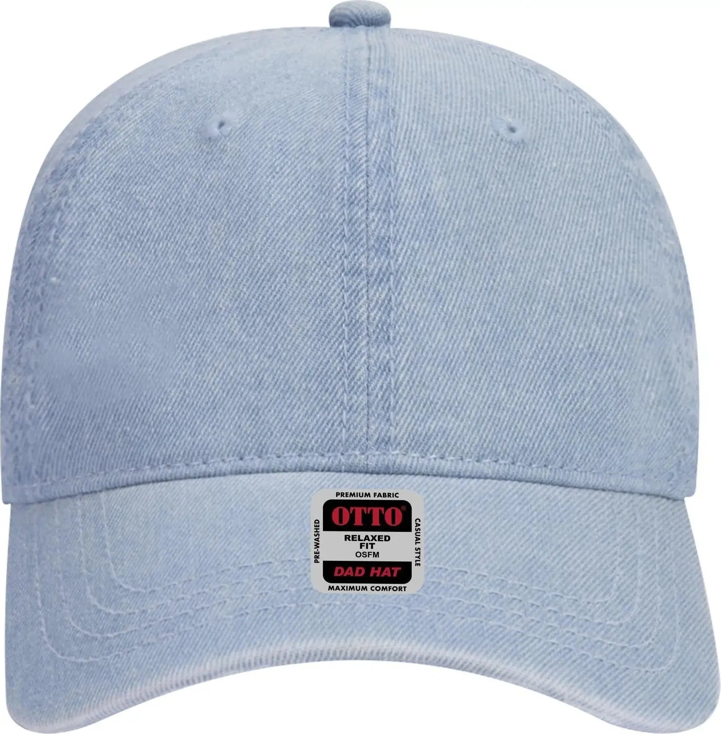 Otto 18-204 6 Panel Low Profile Dad Cap - Lt. Blue - 1/2’’ - 7 5/8’’