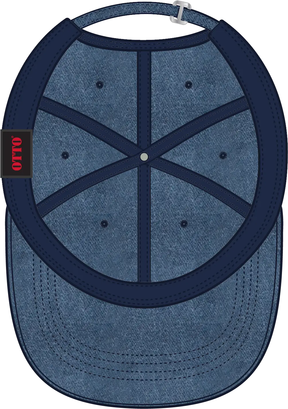 Otto 18-204 6 Panel Low Profile Dad Cap - Navy - 1/2’’ - 7 5/8’’