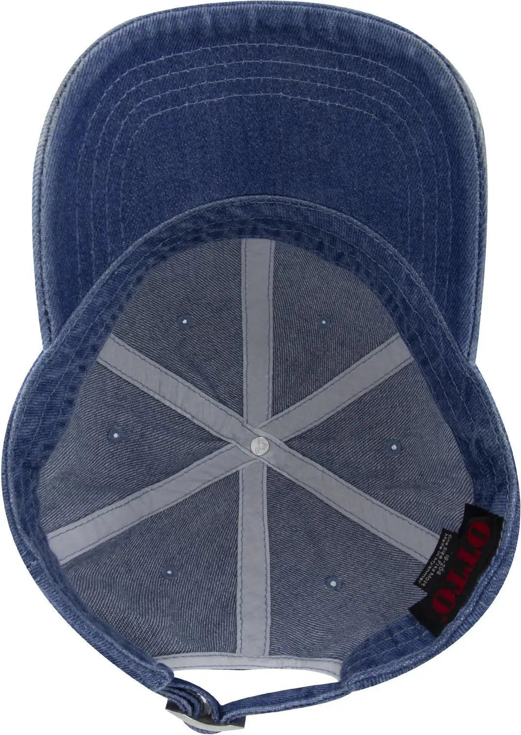 Otto 18-204 6 Panel Low Profile Dad Cap - Navy - 1/2’’ - 7 5/8’’