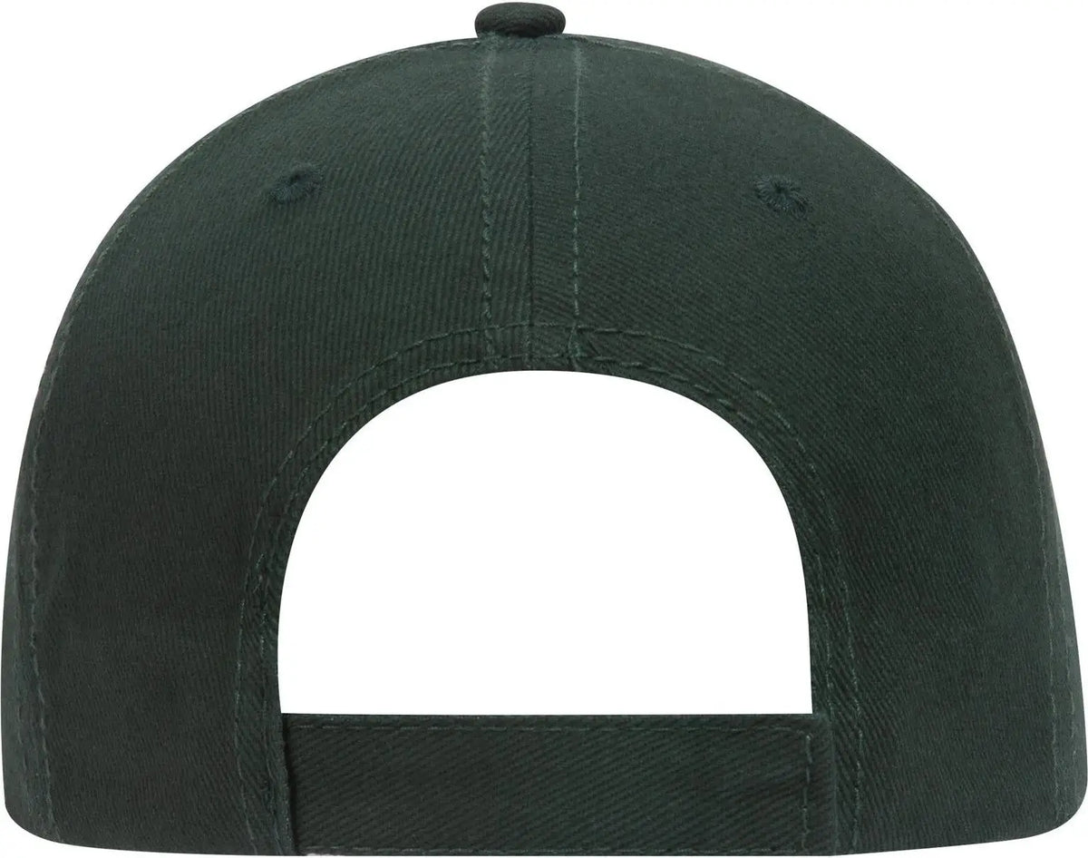 Otto 18-253 6 Panel Low Profile Baseball Cap - Dk. Green - 1/2’’ - 7 5/8’’