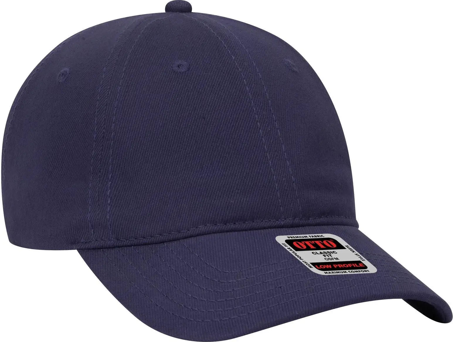 Otto 18-253 6 Panel Low Profile Baseball Cap - Navy - 1/2’’ - 7 5/8’’