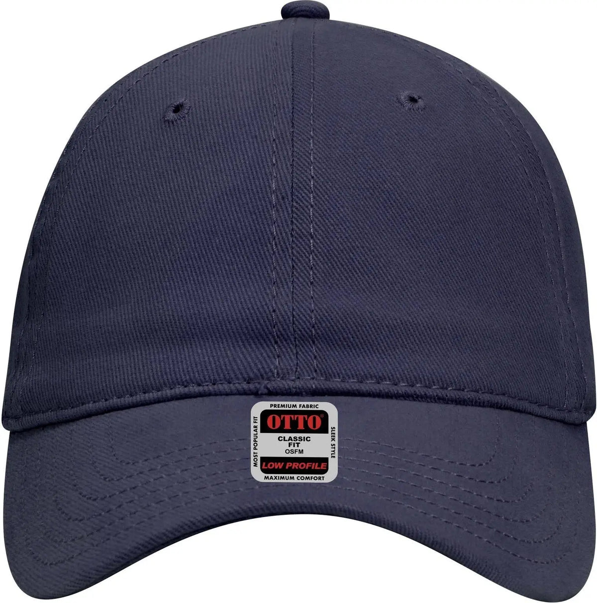 Otto 18-253 6 Panel Low Profile Baseball Cap - Navy - 1/2’’ - 7 5/8’’