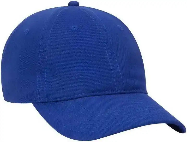 Otto 18-253 Brushed Bull Denim Soft Crown Low Profile Pro Style Cap - Royal - one Size Fits Most