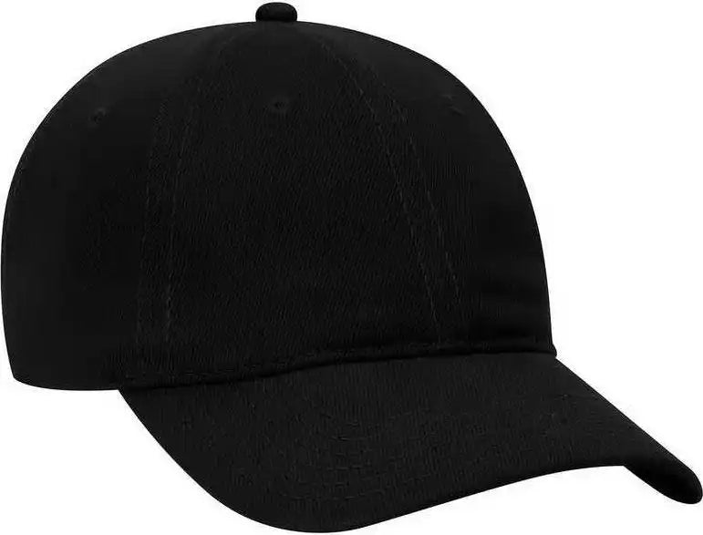 Otto 18-253 Brushed Bull Denim Soft Crown Low Profile Pro Style Cap - Black - one Size Fits Most