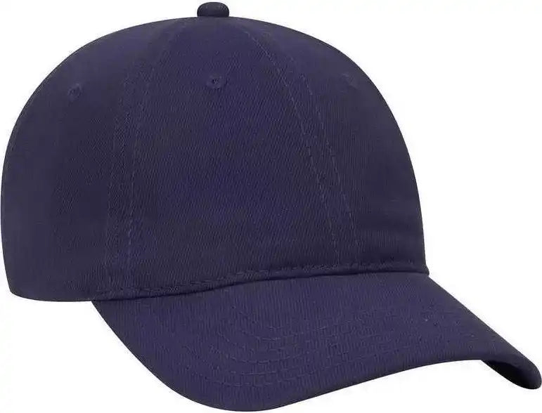 Otto 18-253 Brushed Bull Denim Soft Crown Low Profile Pro Style Cap - Navy - one Size Fits Most