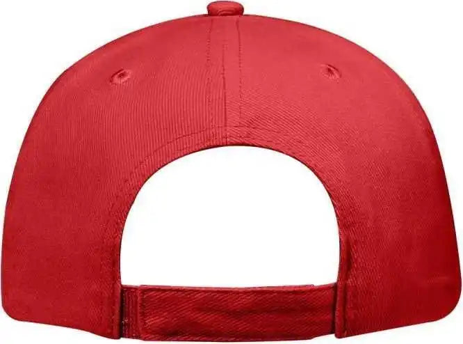 Otto 18-253 Brushed Bull Denim Soft Crown Low Profile Pro Style Cap - Red - one Size Fits Most
