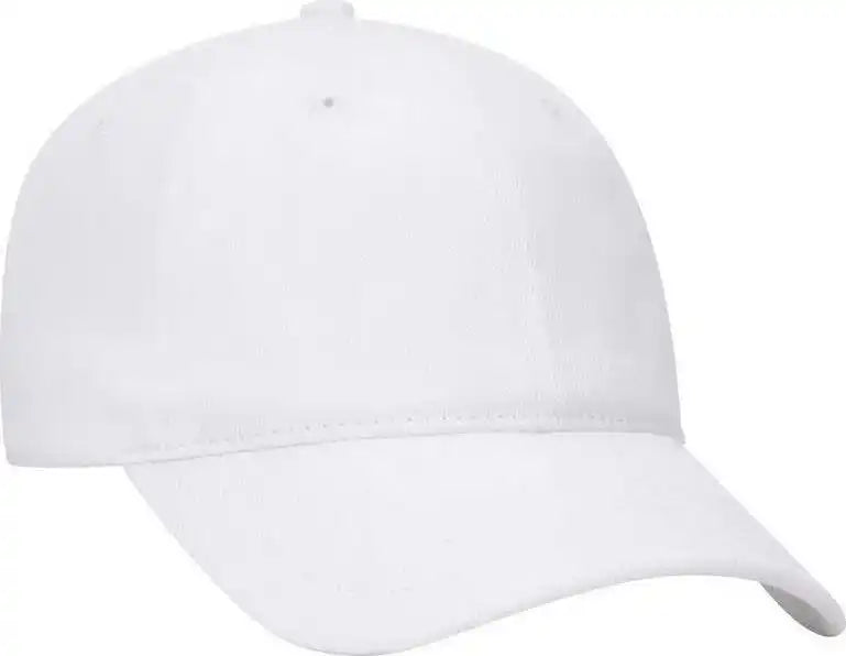 Otto 18-253 Brushed Bull Denim Soft Crown Low Profile Pro Style Cap - White - one Size Fits Most