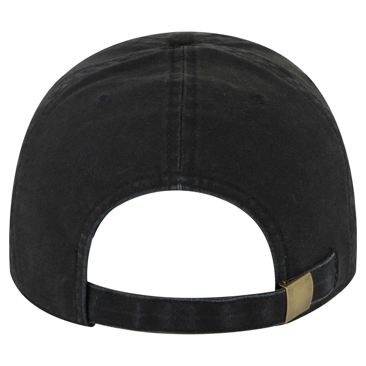 Otto 18-3 6 Panel Low Profile Dad Cap - Black - 7 3/8’’ - 5/8’’