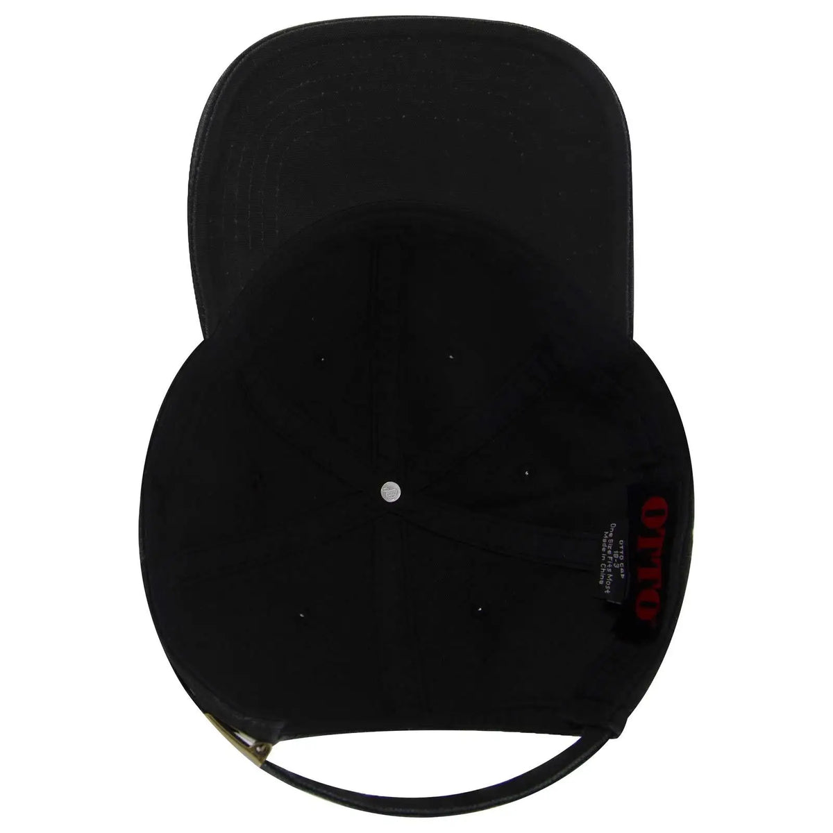 Otto 18-3 6 Panel Low Profile Dad Cap - Black - 7 3/8’’ - 5/8’’