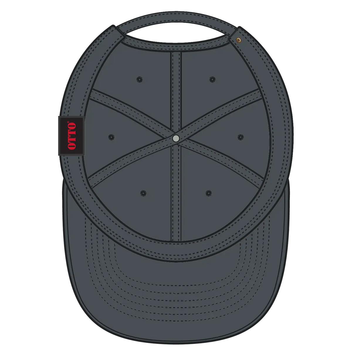 Otto 18-3 6 Panel Low Profile Dad Cap - Char. Gray - 7 3/8’’ - 5/8’’