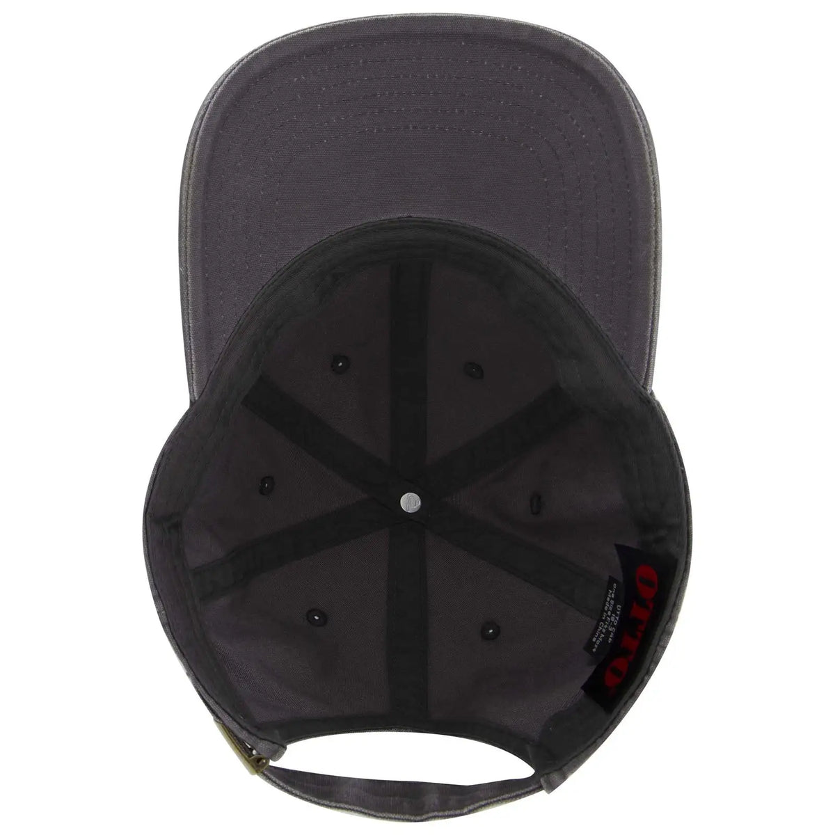 Otto 18-3 6 Panel Low Profile Dad Cap - Char. Gray - 7 3/8’’ - 5/8’’