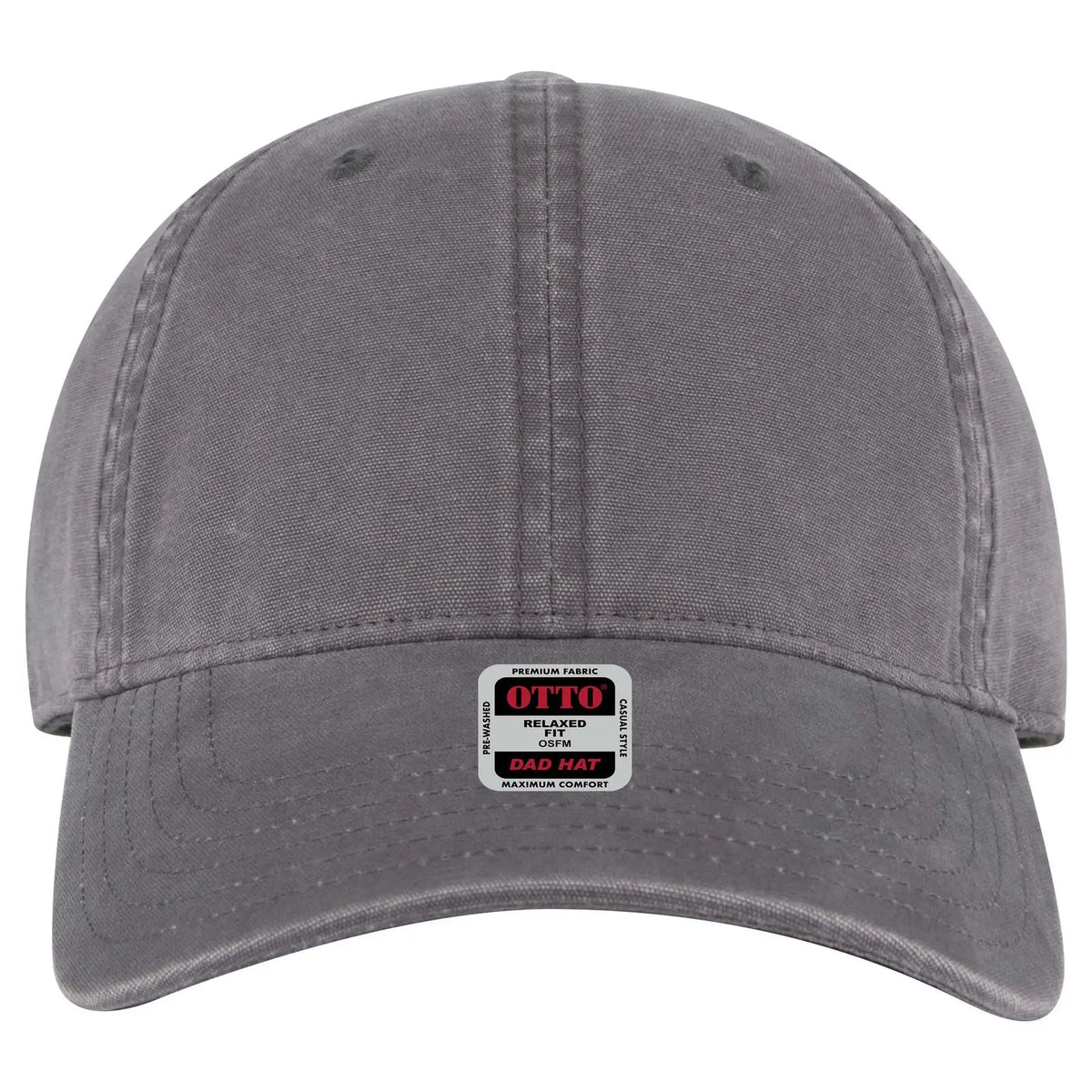 Otto 18-3 6 Panel Low Profile Dad Cap - Char. Gray - 7 3/8’’ - 5/8’’