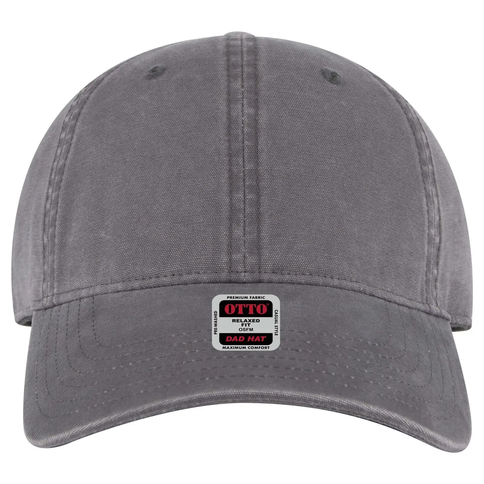 Otto 18-3 6 Panel Low Profile Dad Cap - Char. Gray - 7 3/8’’ - 5/8’’