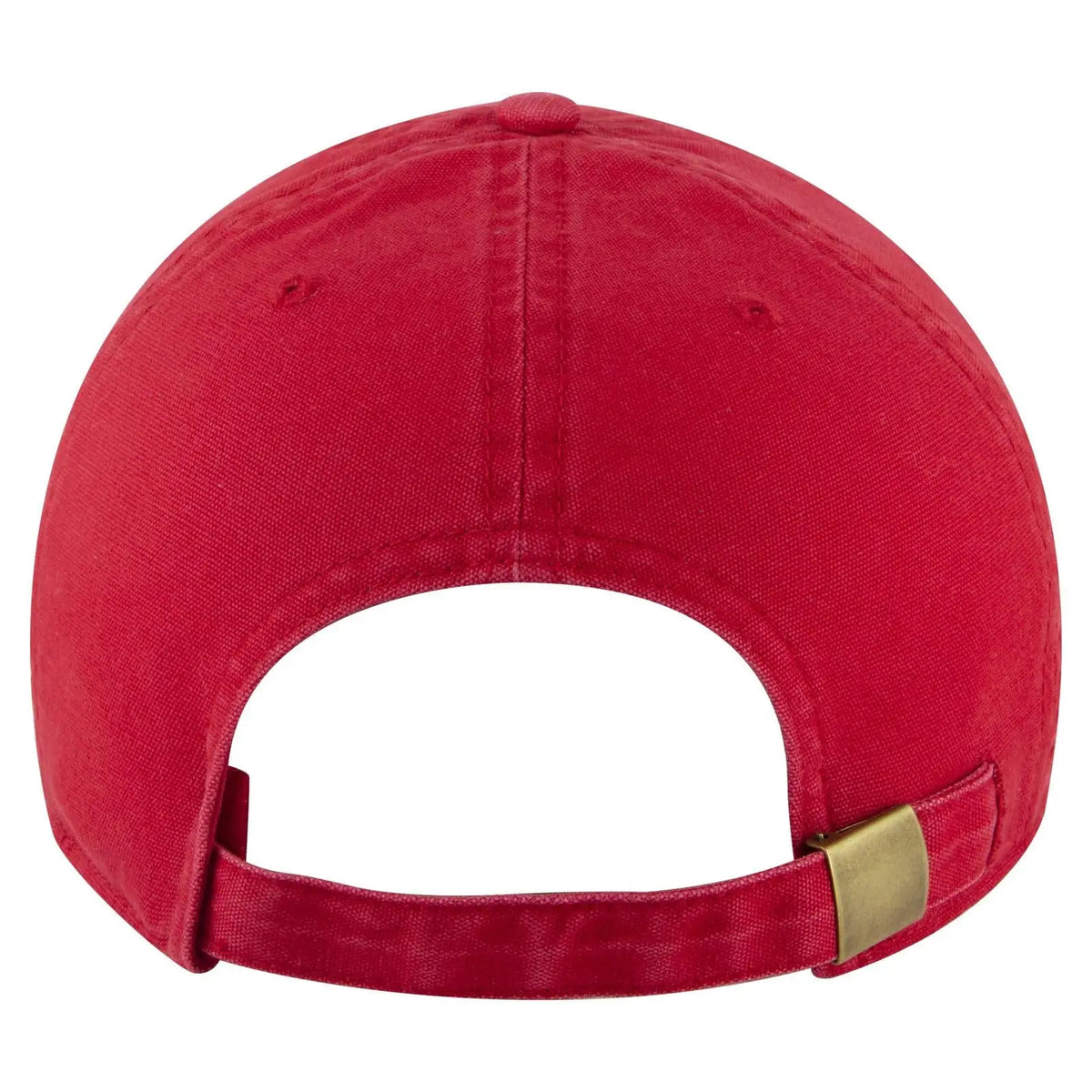 Otto 18-3 6 Panel Low Profile Dad Cap - Red - 7 3/8’’ - 5/8’’