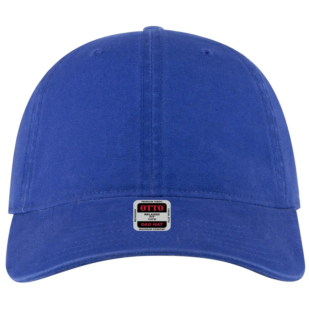 Otto 18-3 6 Panel Low Profile Dad Cap - Royal - 7 3/8’’ - 5/8’’