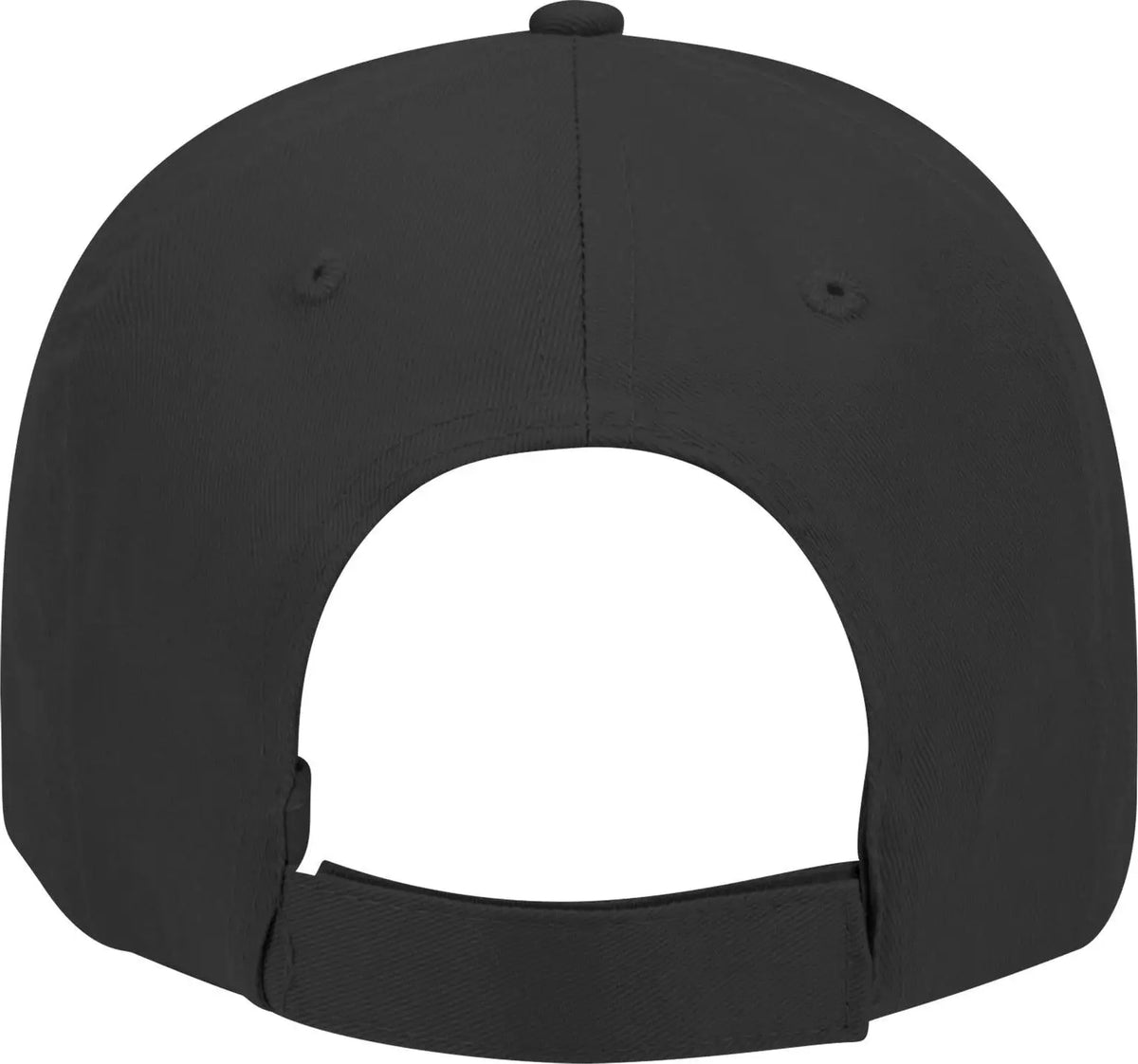 Otto 18-553 6 Panel Low Profile Baseball Cap - Black - 1/2’’ - 7 5/8’’