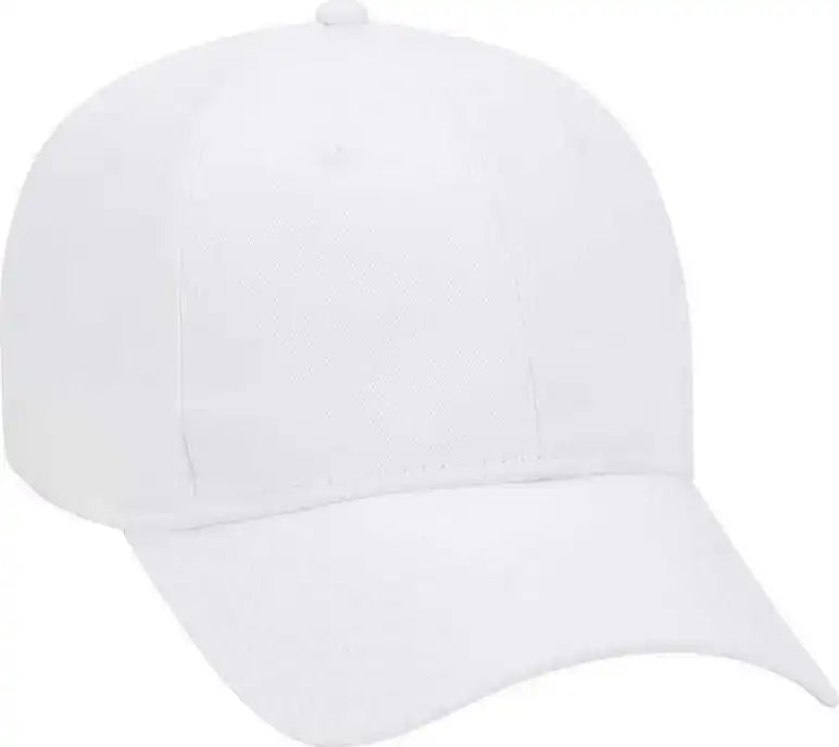 Otto 18-553 Cotton Twill Low Profile Pro Style Cap with Adjustable Hook and Loop - White - one Size Fits Most