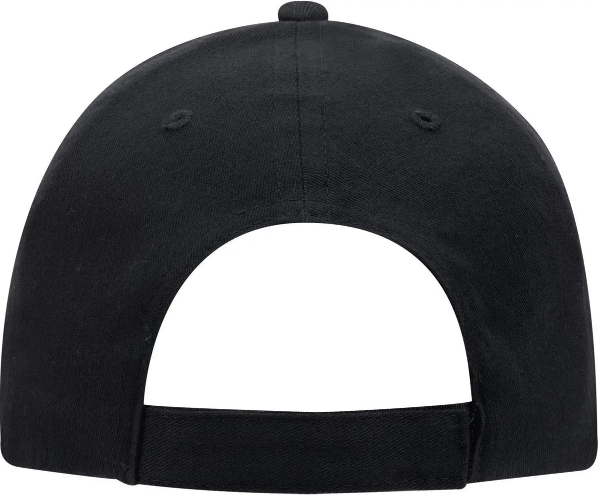 Otto 18-686 6 Panel Low Profile Baseball Cap - Black - 1/2’’ - 7 5/8’’