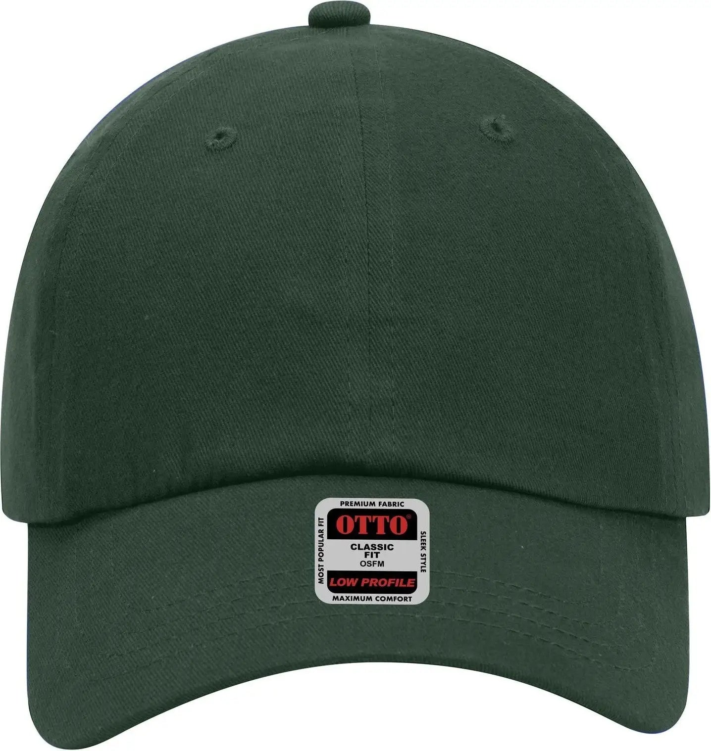 Otto 18-686 6 Panel Low Profile Baseball Cap - Dk. Green - 1/2’’ - 7 5/8’’