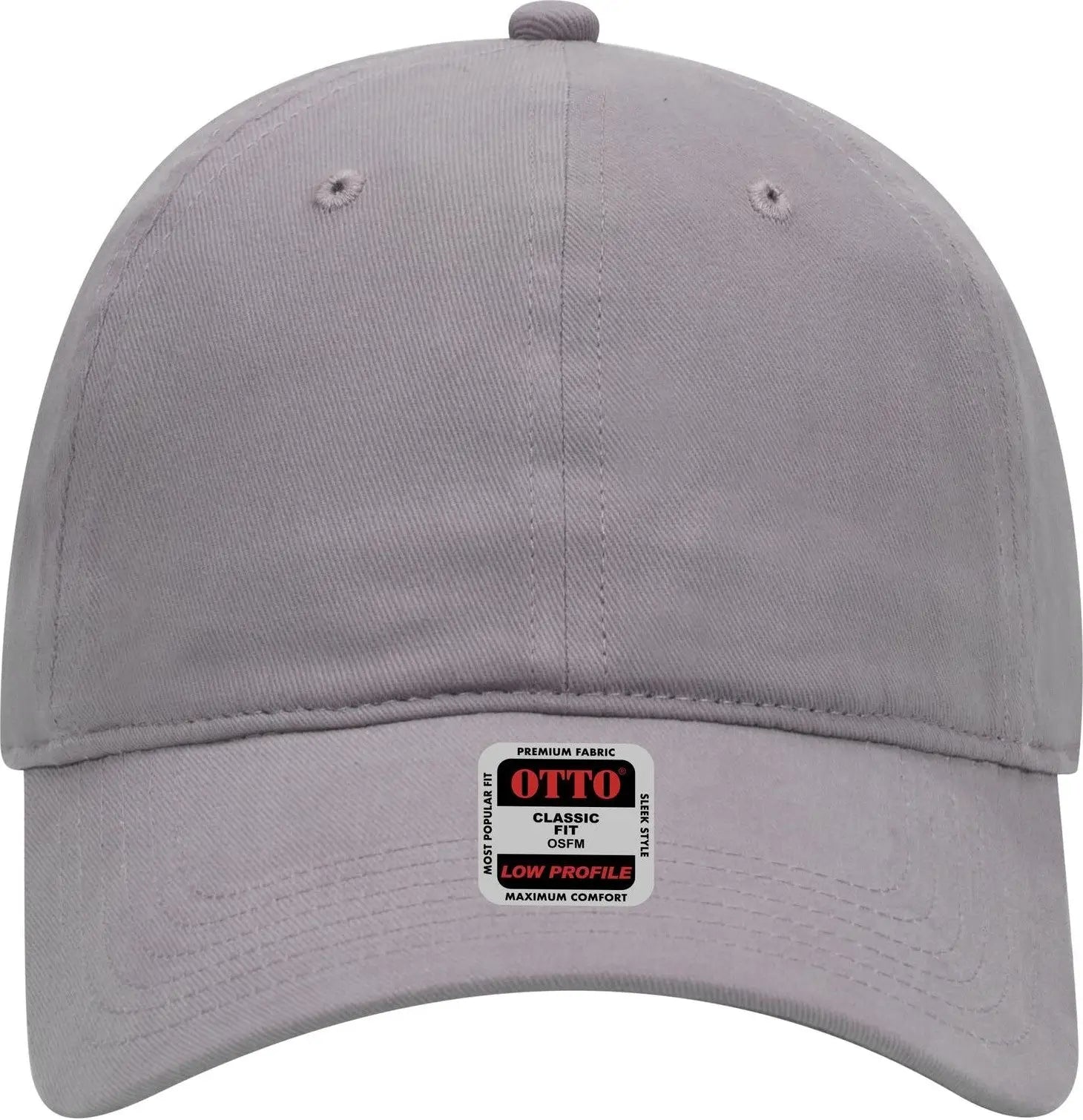 Otto 18-686 6 Panel Low Profile Baseball Cap - Gray - 1/2’’ - 7 5/8’’