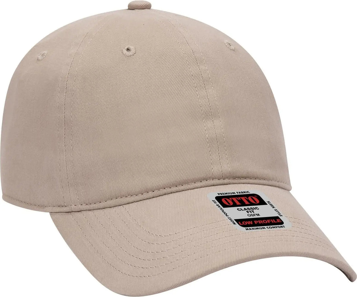 Otto 18-686 6 Panel Low Profile Baseball Cap - Khaki