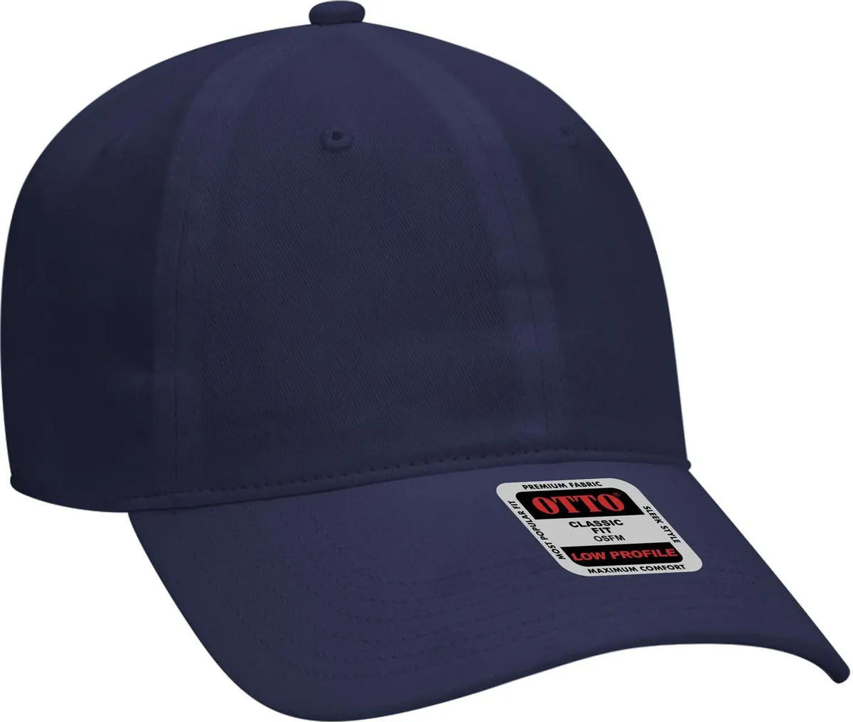 Otto 18-686 6 Panel Low Profile Baseball Cap - Navy - 1/2’’ - 7 5/8’’
