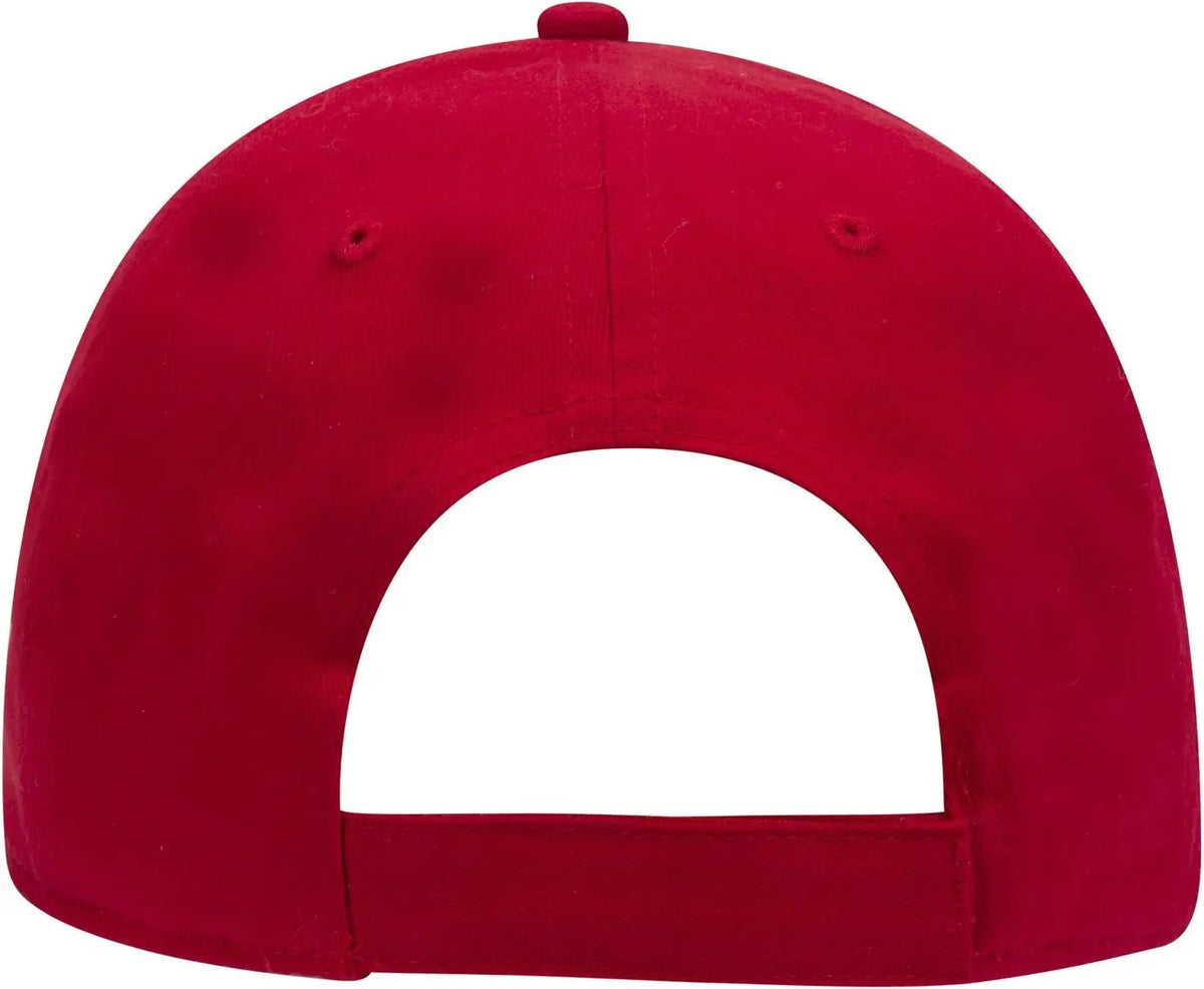 Otto 18-686 6 Panel Low Profile Baseball Cap - Red - 1/2’’ - 7 5/8’’
