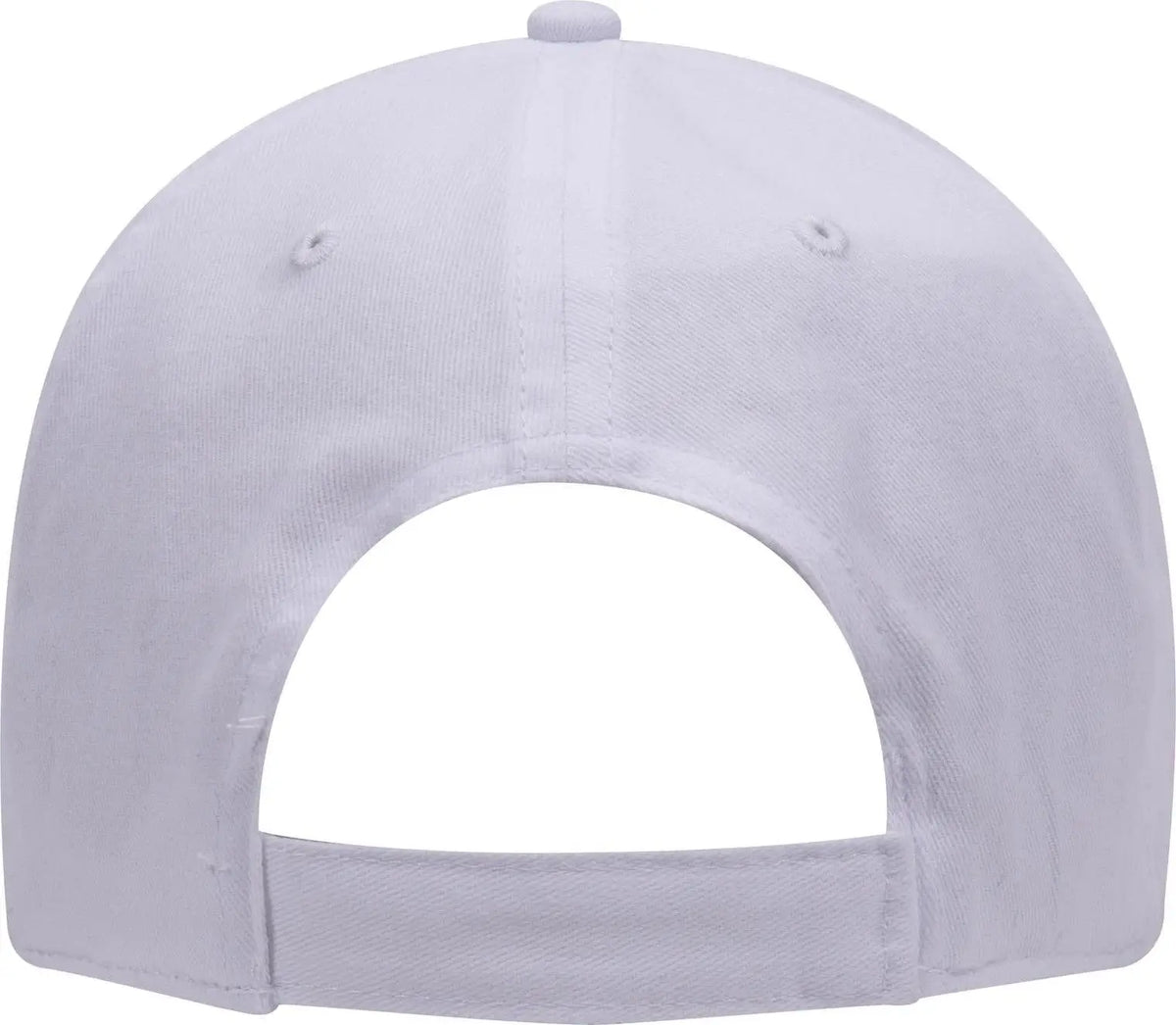 Otto 18-686 6 Panel Low Profile Baseball Cap - White - 1/2’’ - 7 5/8’’