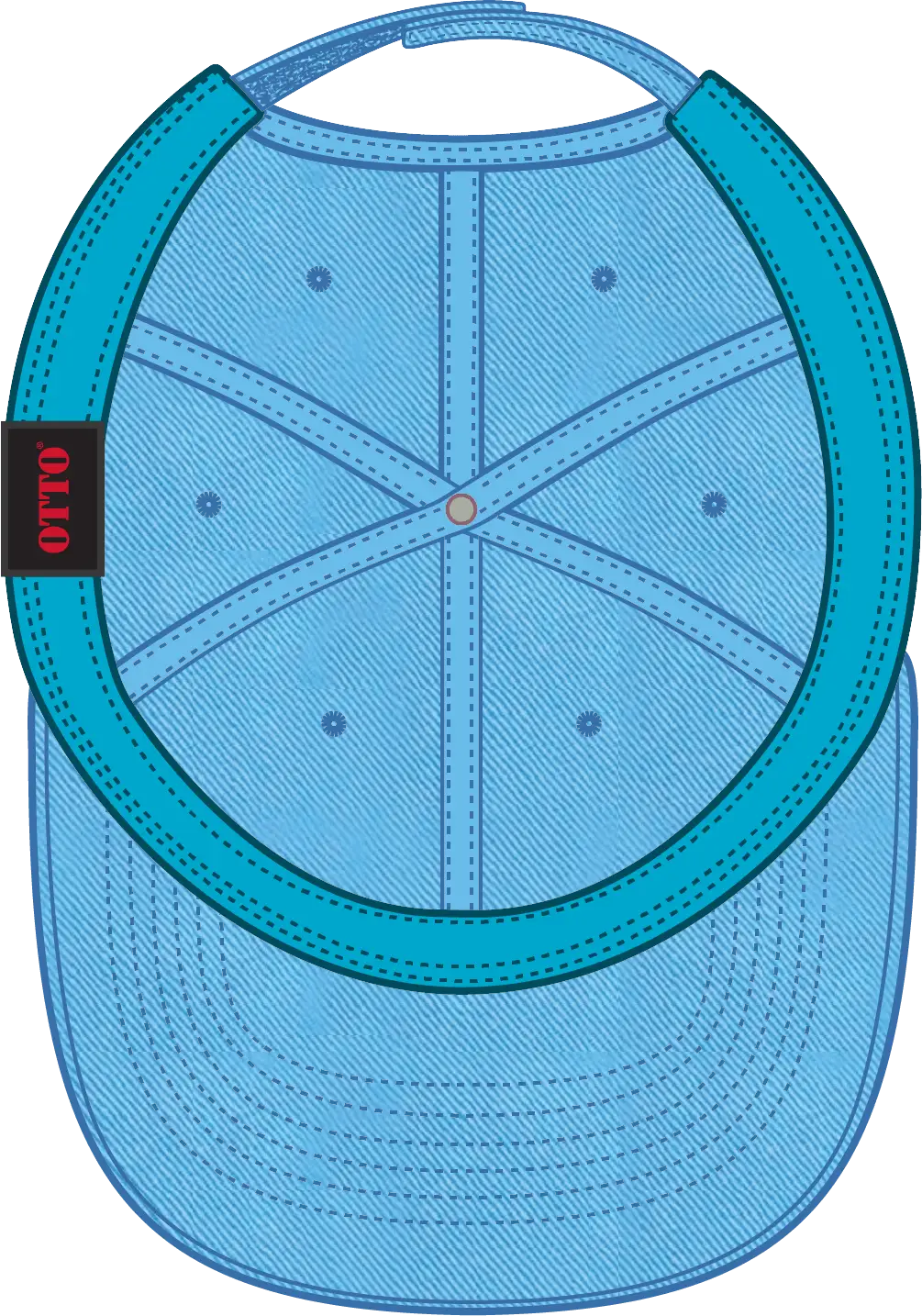 Otto 18-692 6 Panel Low Profile Dad Cap - Aqua