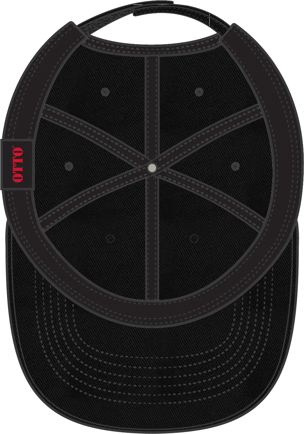 Otto 18-692 6 Panel Low Profile Dad Cap - Black