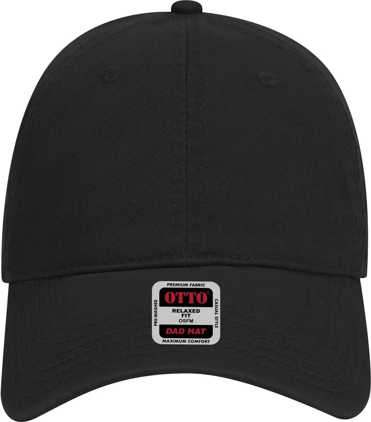 Otto 18-692 6 Panel Low Profile Dad Cap - Black