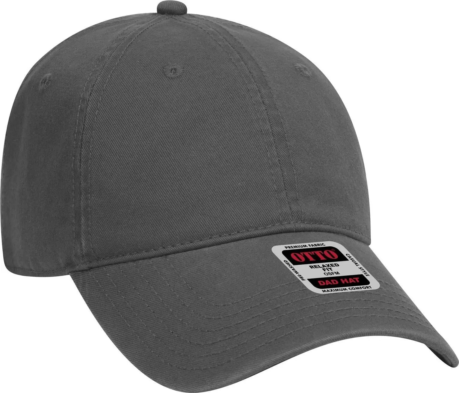 Otto 18-692 6 Panel Low Profile Dad Cap - Char. Gray