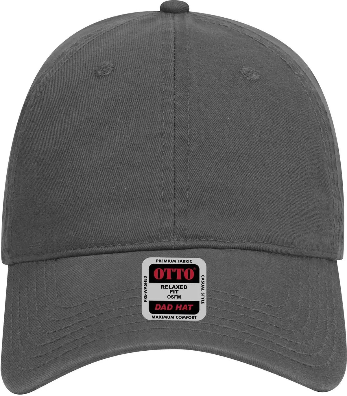 Otto 18-692 6 Panel Low Profile Dad Cap - Char. Gray