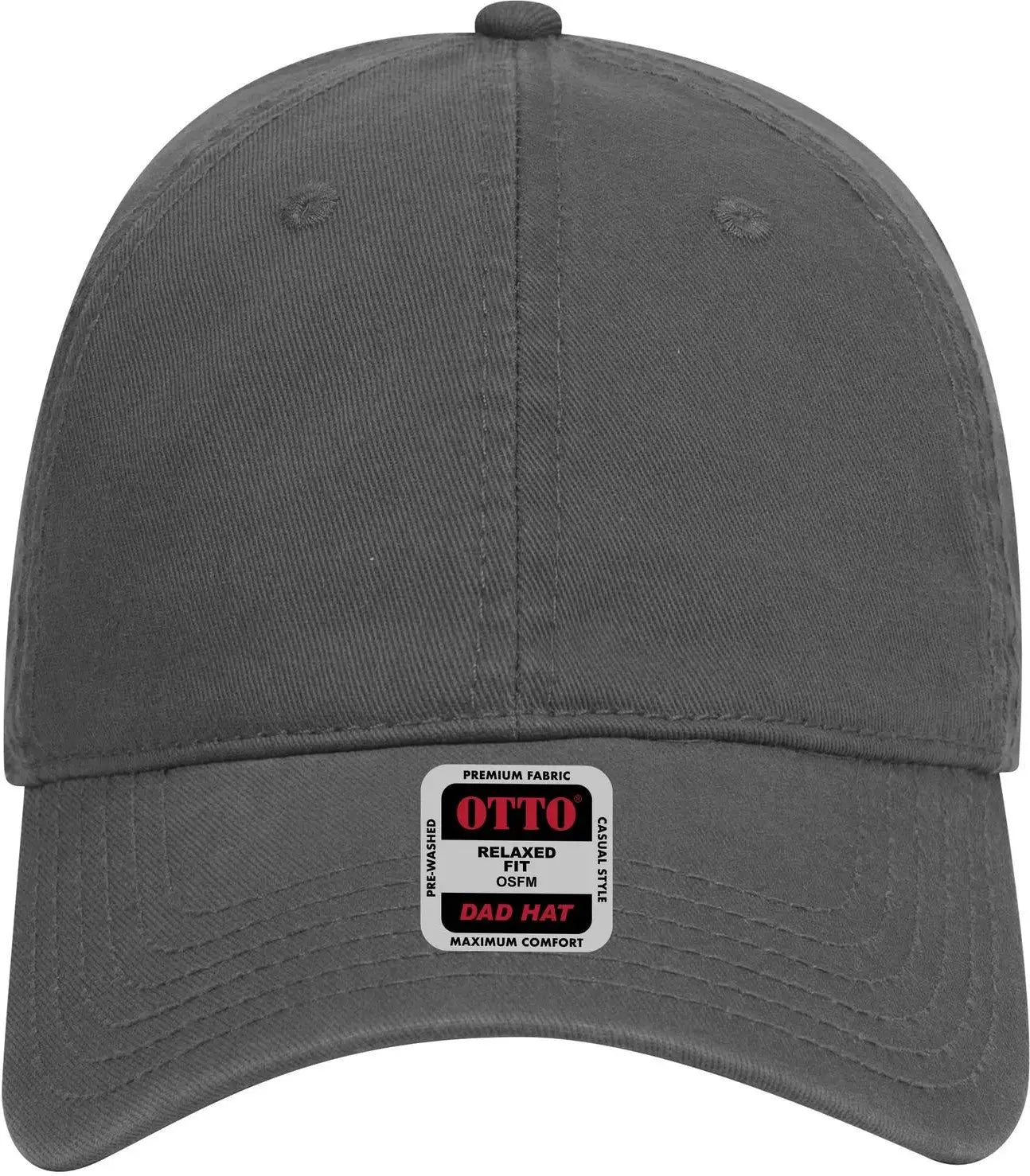 Otto 18-692 6 Panel Low Profile Dad Cap - Char. Gray