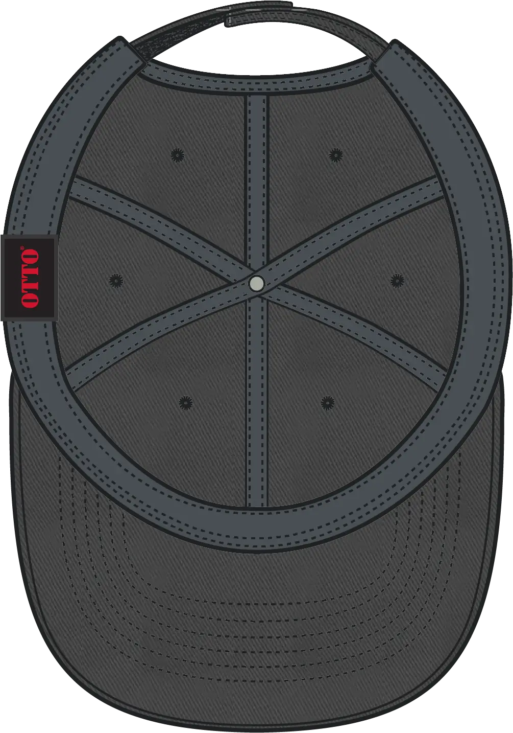 Otto 18-692 6 Panel Low Profile Dad Cap - Char. Gray