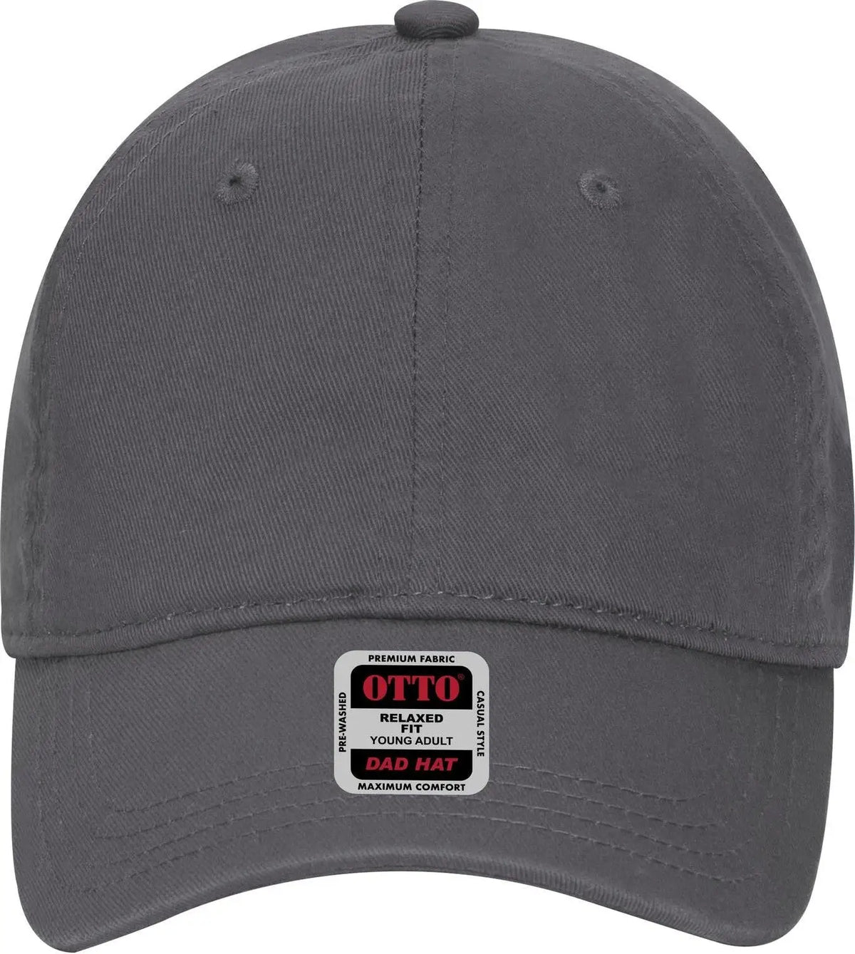 Otto 18-692 6 Panel Low Profile Dad Cap - Char. Gray