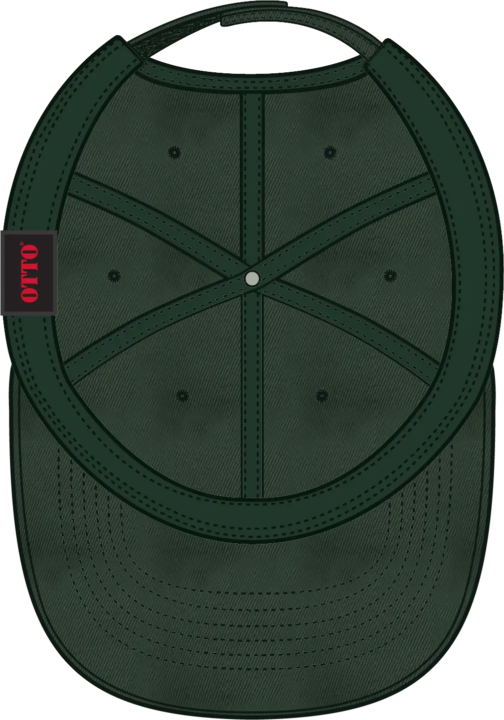 Otto 18-692 6 Panel Low Profile Dad Cap - Dk. Green - 1/2’’ - 7 5/8’’